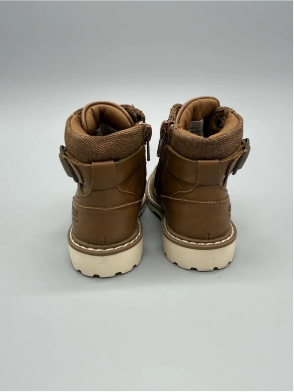 Kenneth Cole New York Pace Zamir Moto Boots Cognac brown color Toddler Size 6